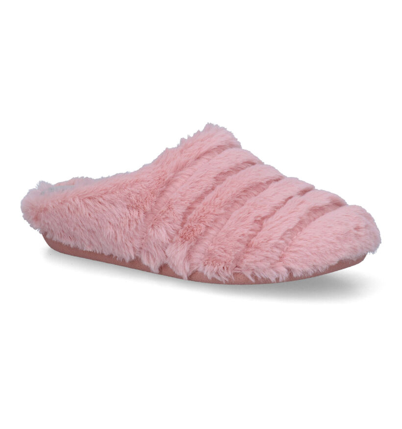 Milo & Mila Pantoufles ouvertes en Rose clair pour filles (317206) - pour semelles orthopédiques