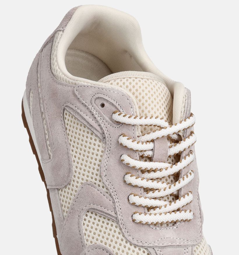 Signatur Baskets en Beige/Taupe pour femmes (373194) - pour semelles orthop&eacute;diques