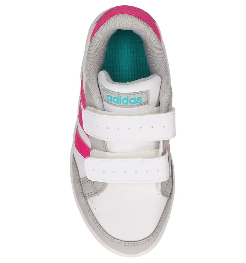 adidas Hoops Baskets en Blanc en simili cuir (199446)