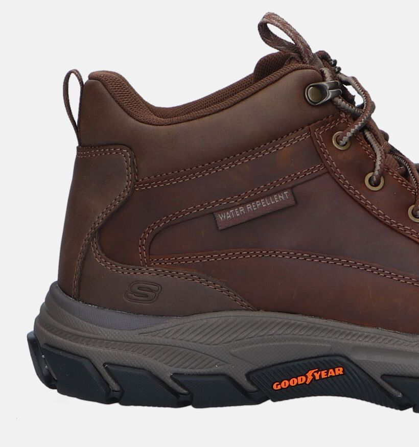 Skechers Respected Bosswel Cognac Wandelschoenen voor heren (327875) - geschikt voor steunzolen