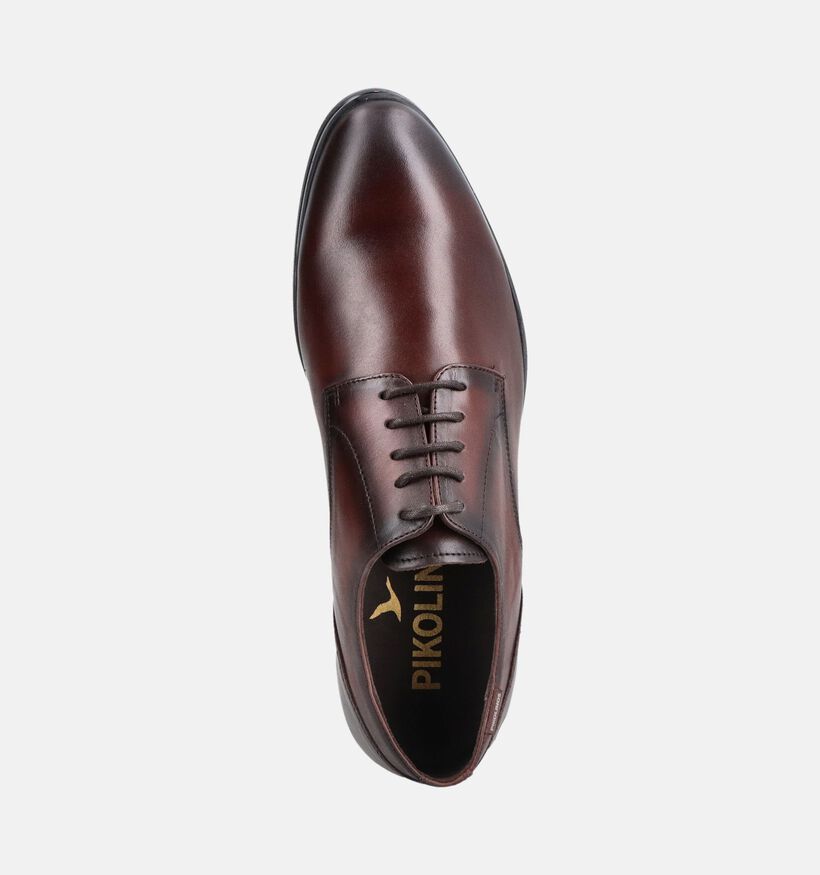 Pikolinos Donkerbruine Geklede Veterschoenen voor heren (387870) - geschikt voor steunzolen