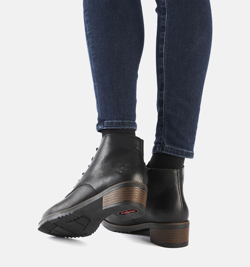 Rieker Bottines à lacets en Noir pour femmes (347423)