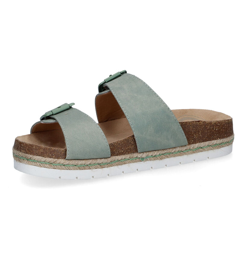 Love Our Planet Iris Groene Slippers in kunststof (310519)