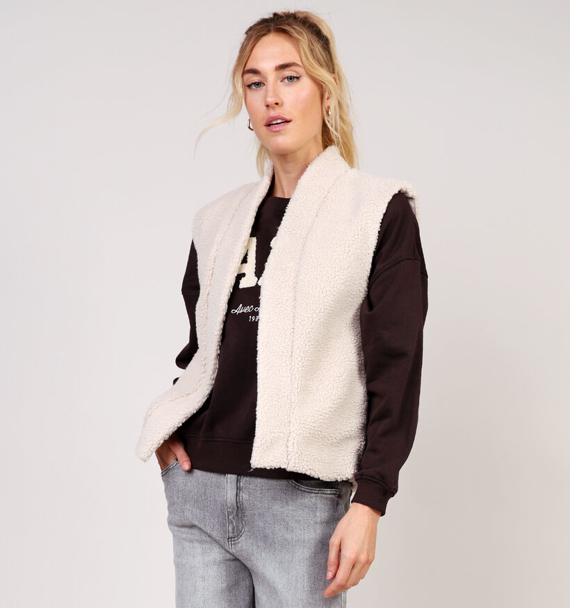 JDY Birdy Teddy Ecru Gilet voor dames (359991)