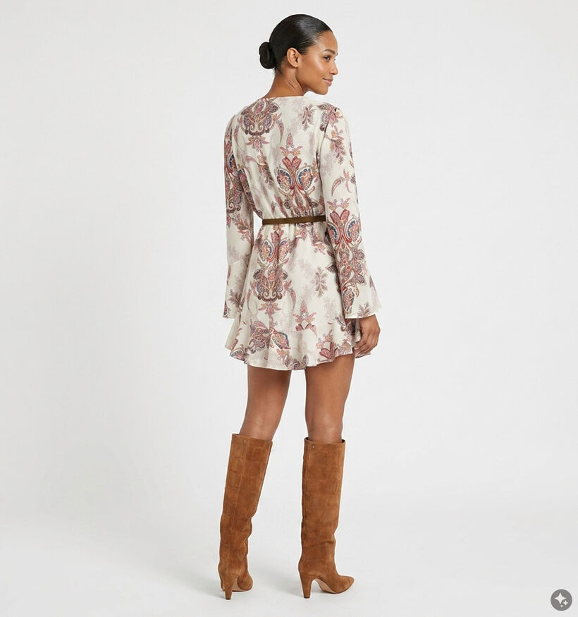 Guess Robe mi-longue en Rose avec Ceintur&eacute;e pour femmes (375885)