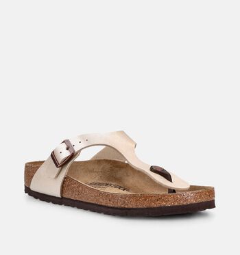Birkenstock Gizeh Nu-pieds Black/Graceful Pearl White/Blue/Copper