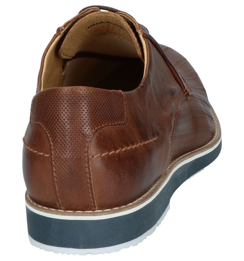 Cognac Geklede Veterschoenen River Woods Move in leer (246513)