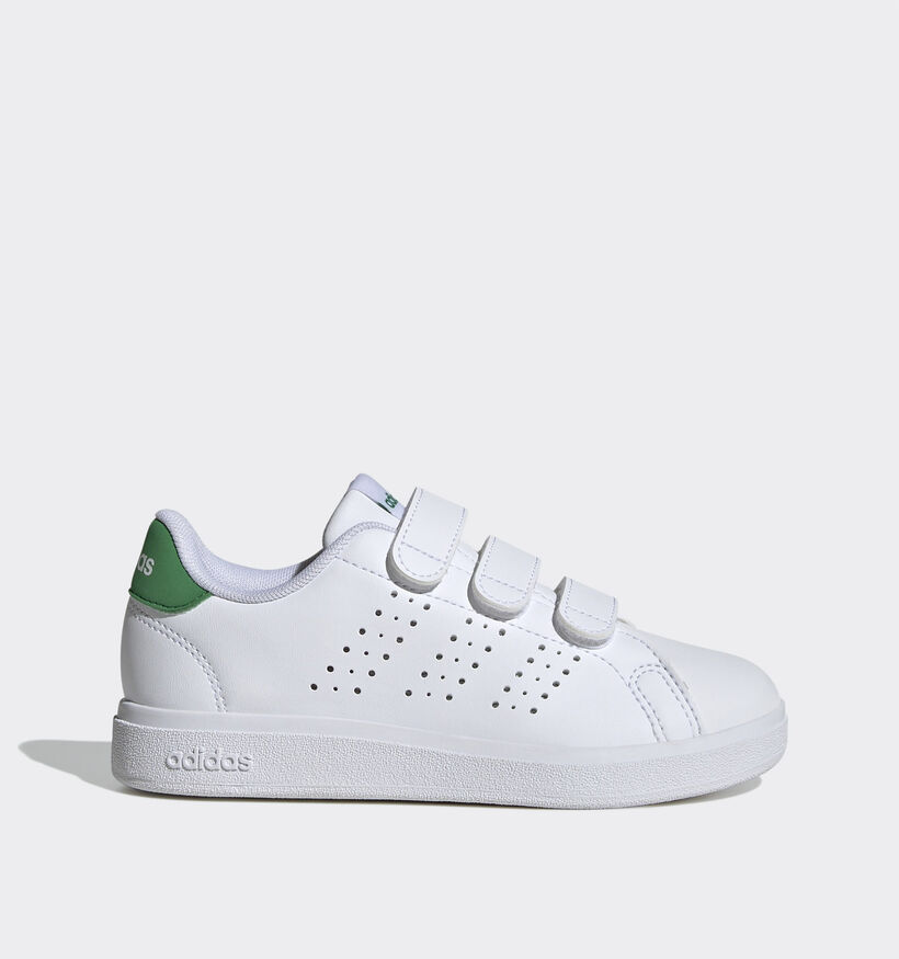 adidas Advantage Base 2.0 Witte Sneakers voor jongens, meisjes (350106)