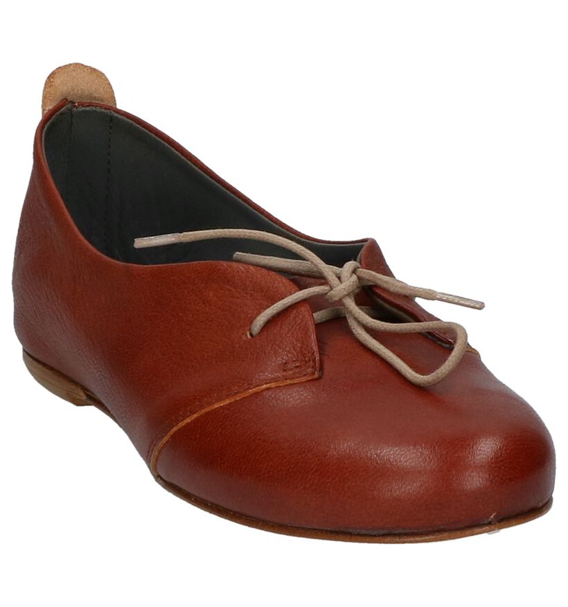 Cognac Lilimill Veterschoenen in leer (219808)