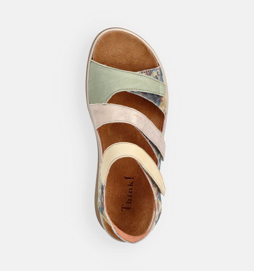 Think! Lichtgroene/Gele Sandalen voor dames (374089)