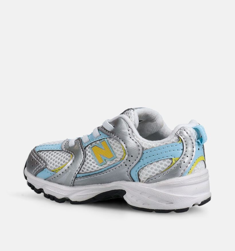 New Balance 530 Baskets en Argent pour filles, gar&ccedil;ons (366207) - pour semelles orthop&eacute;diques