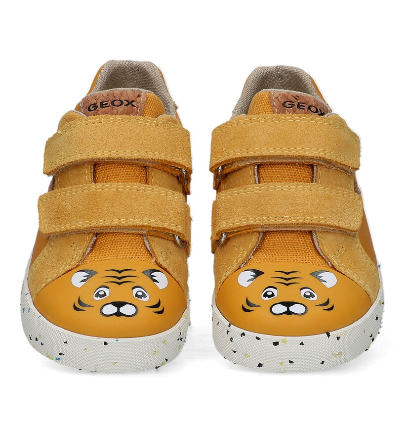 Geox Kilwi Blauwe Velcroschoenen in leer (321552)