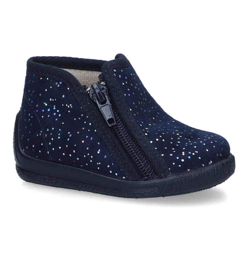 Bellamy Mimi Pantoufles en Bleu en textile (316990)