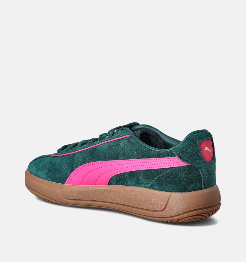 Puma Club Klassika Baskets en Vert pour femmes (350411) - pour semelles orthopédiques