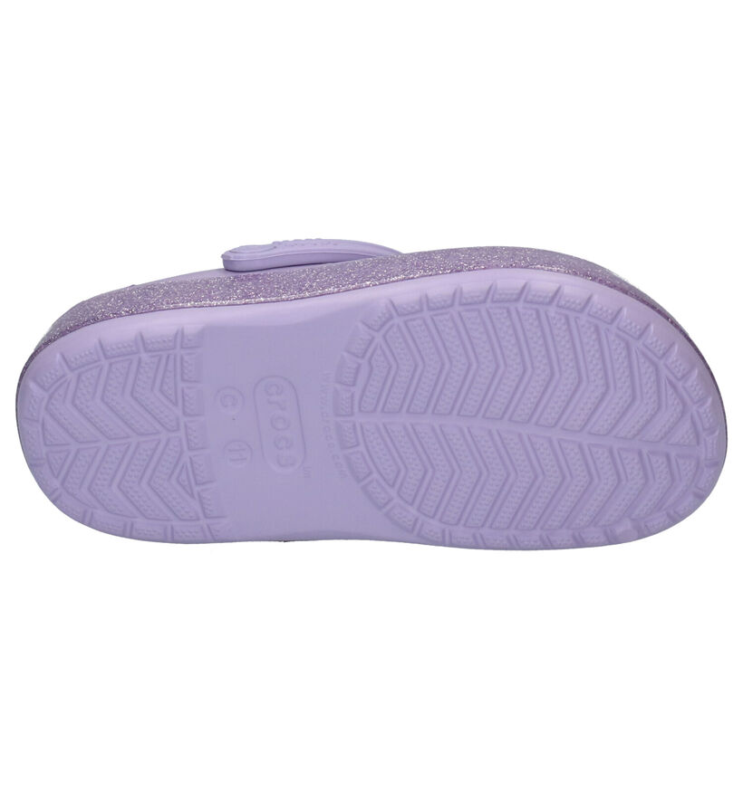 Crocs Crocband Glitter Nu-pieds en Argent en synthétique (255719)