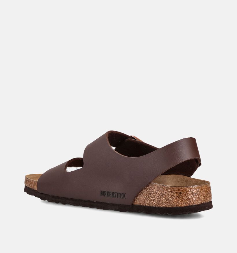 Birkenstock Milano Sandales en Brun Fonc&eacute; pour hommes (371923)