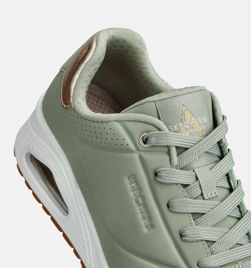 Skechers Uno Golden Baskets sportives en Vert pour femmes (375613) - pour semelles orthop&eacute;diques