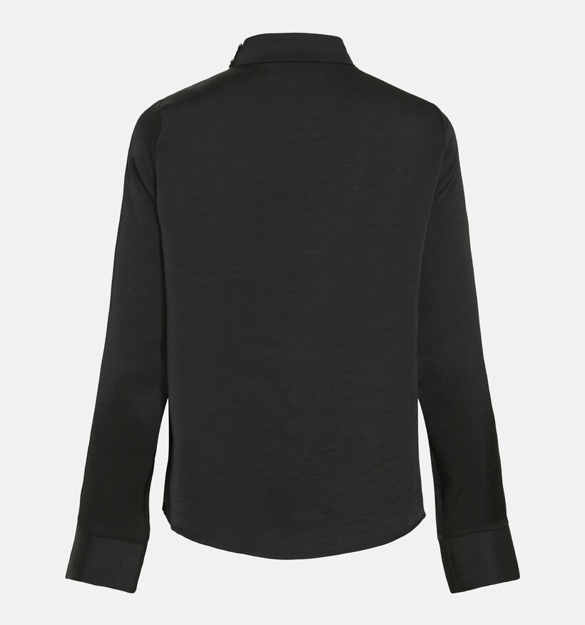 Vila Fadia Draped Zwarte Blouse voor dames (366670)