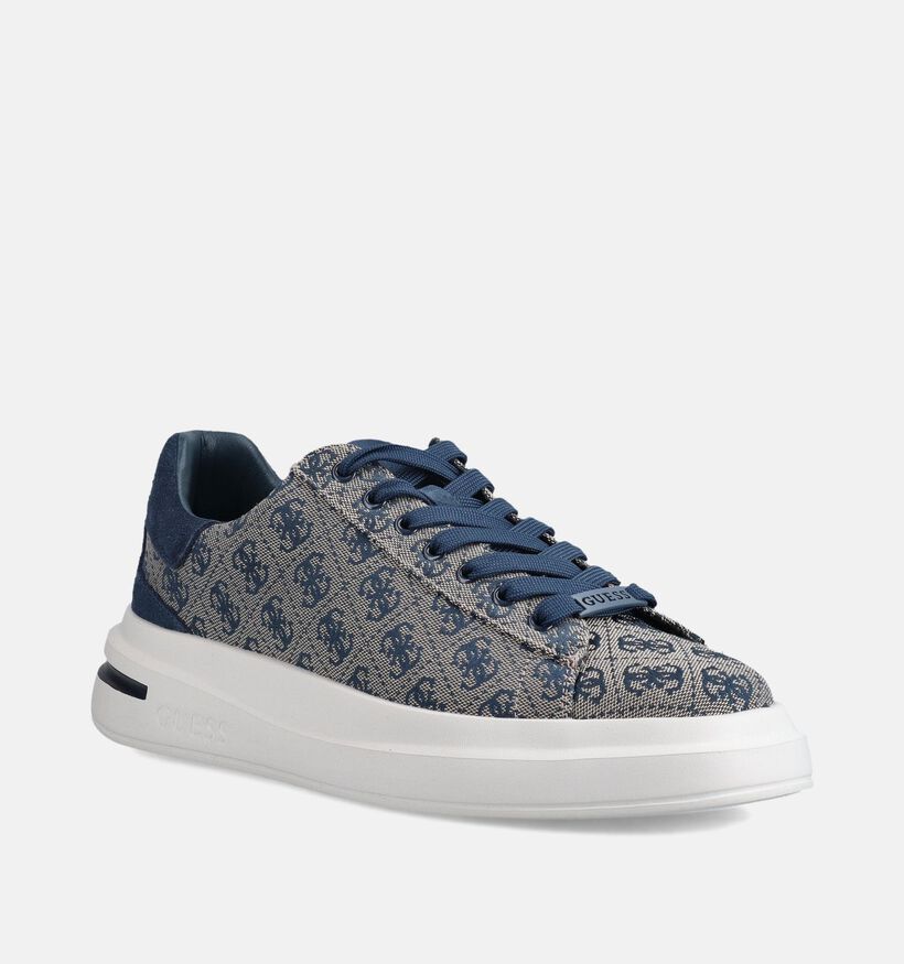 Guess Elba Blauwe Lage Sneakers voor heren (369914) - geschikt voor steunzolen