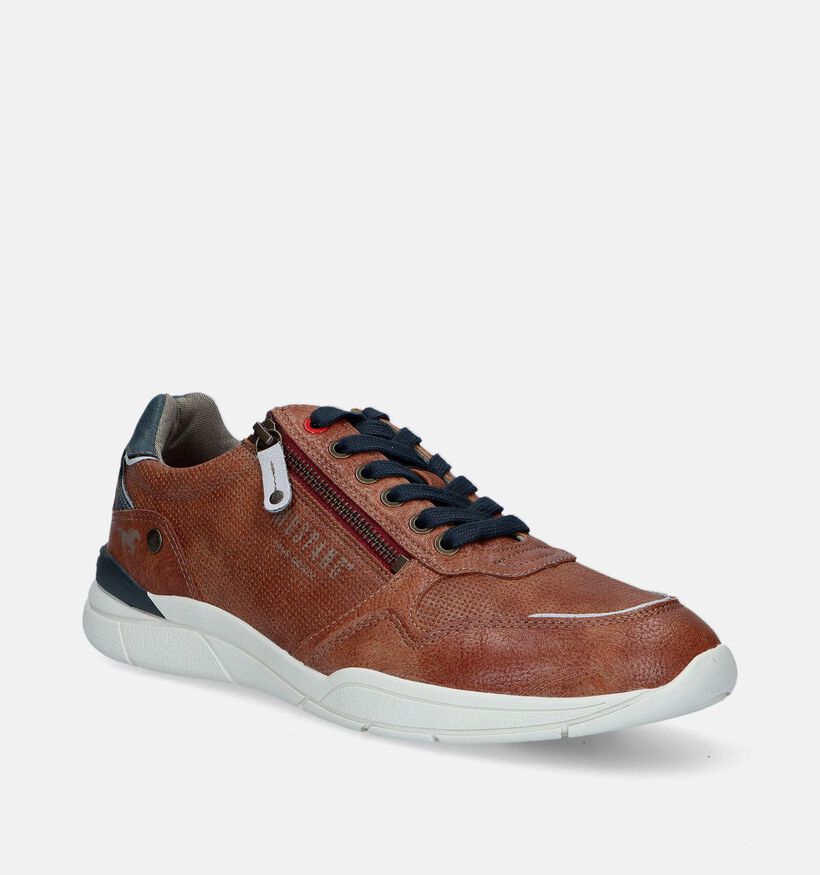 Mustang Chaussures à lacets en Cognac pour hommes (338788) - pour semelles orthopédiques