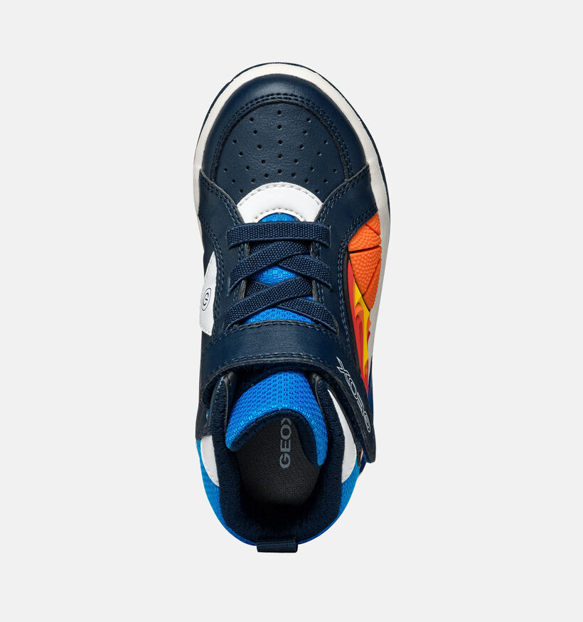 Geox Inek Basketball Chaussures hautes en Bleu pour garçons (360366)