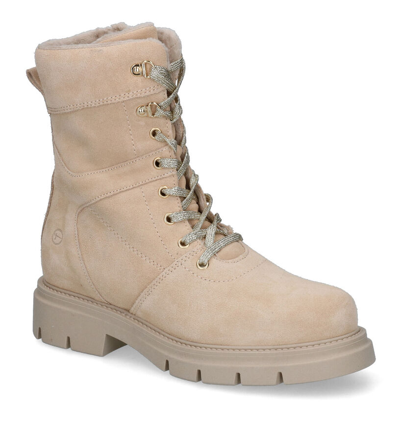 Tamaris Boots à lacets en Beige pour femmes (315390)