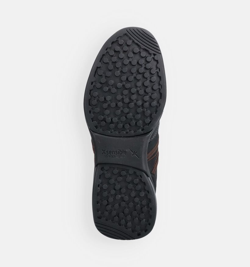 Xsensible Stretchwalker Donkerblauwe Rits-Veterschoenen voor heren (378832) - geschikt voor steunzolen