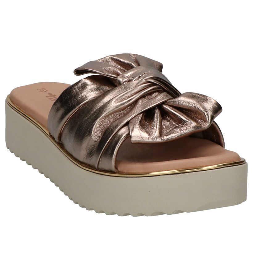 Tamaris TOUCH it Nu-pieds en Bronze en cuir (243539)