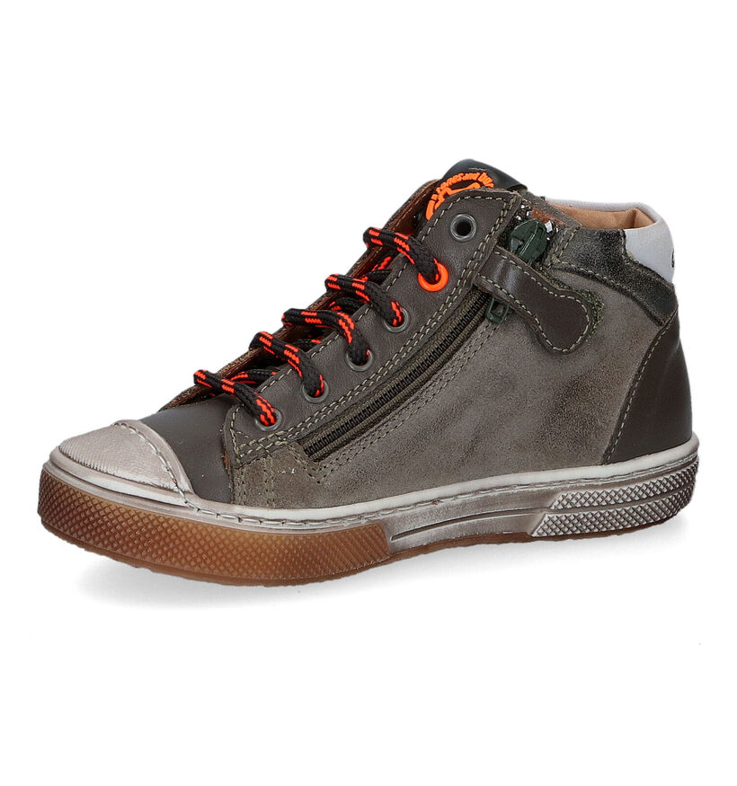 STONES and BONES Raspo Chaussures hautes en Taupe pour garçons (313871) - pour semelles orthopédiques