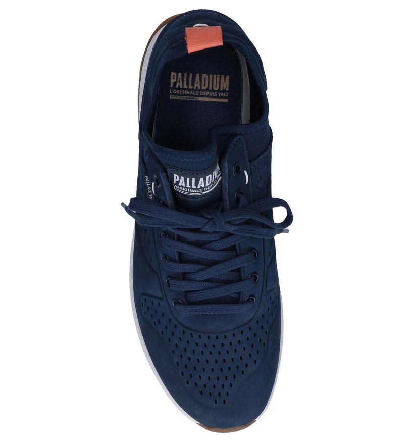 Donkerblauwe Slip-on Sneakers Palladium Axeon Native in stof (244066)