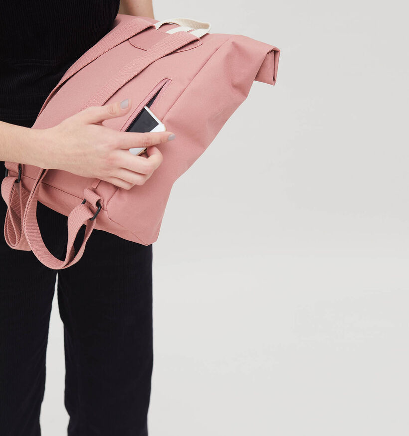 Lefrik Roll Mini Sac à dos en Rose en textile (293596)