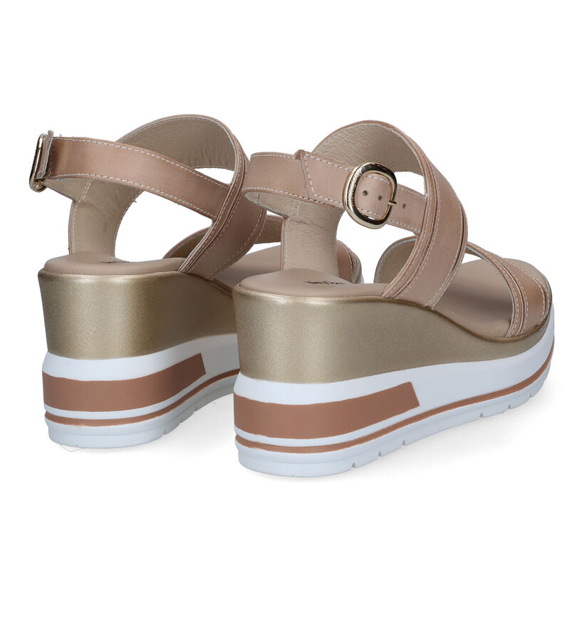 NeroGiardini Beige Sandalen in leer (307470)