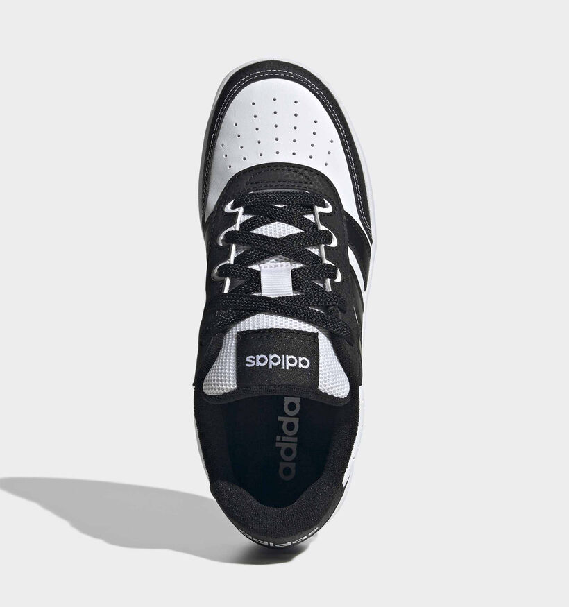 adidas Breakbase Baskets basses en Blanc/Noir pour gar&ccedil;ons (372642) - pour semelles orthop&eacute;diques
