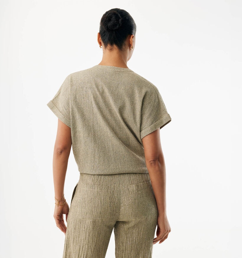 Mexx Crinkle Gouden Blouse voor dames (368533)