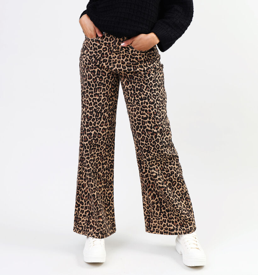 SISTERS POINT Owi Wide leg jeans en Brun pour femmes (349353)