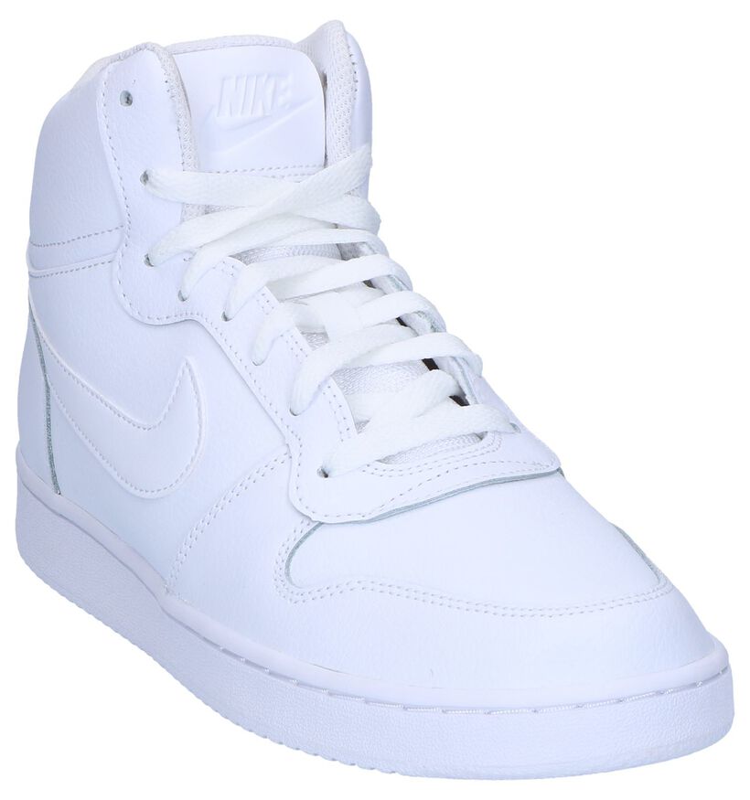 Zwarte Sneakers Nike Ebernon Mid in kunstleer (250336)