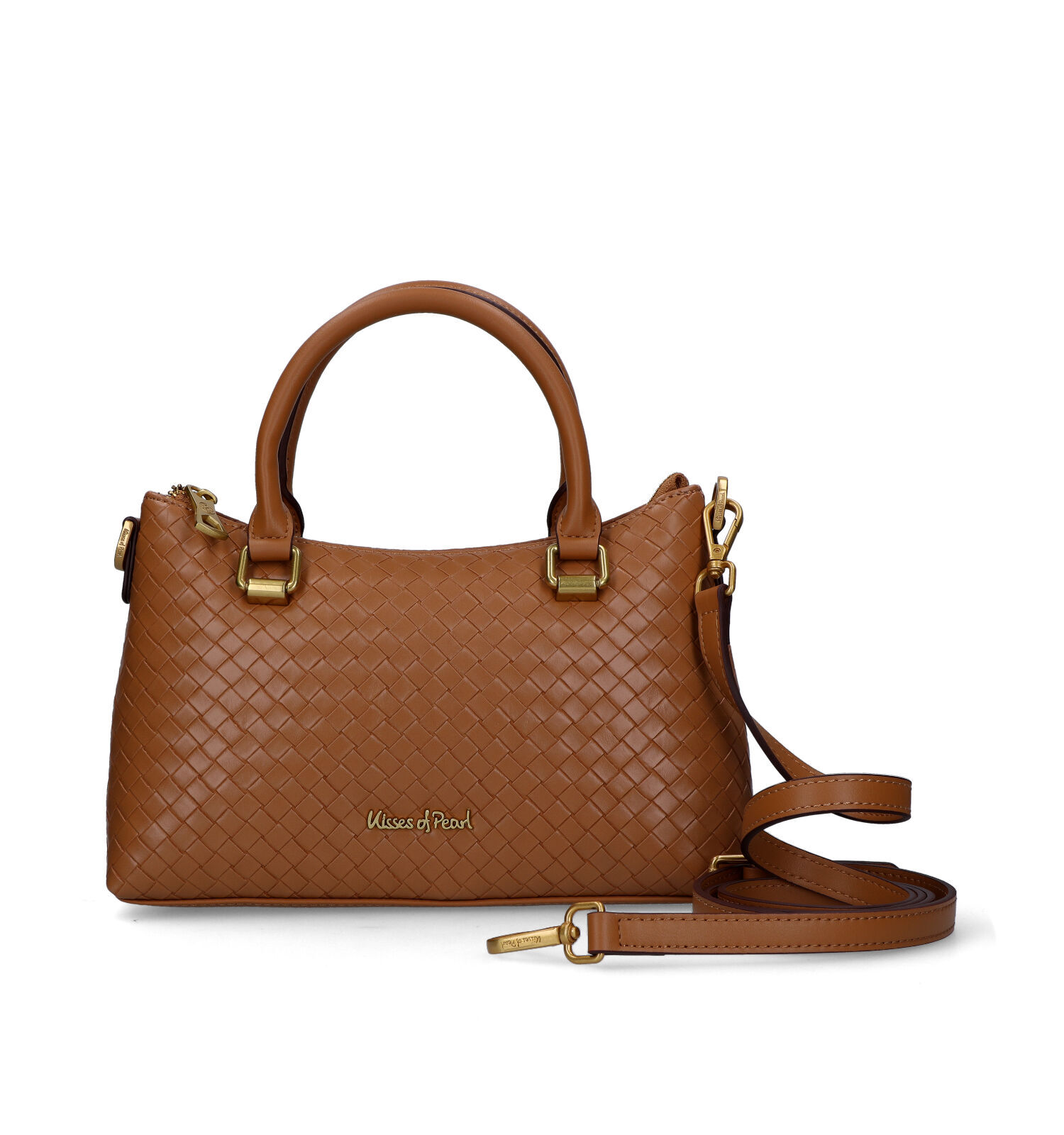 Kisses of Pearl Tess Cognac Handtas Dames Handtassen Online op