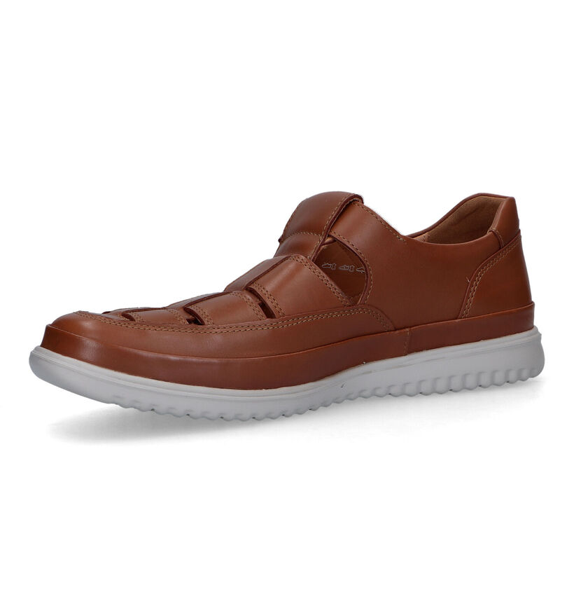 Mephisto Tarek Randy Chaussures à velcro en Cognac pour hommes (355138) - pour semelles orthopédiques