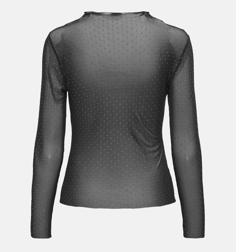 JDY Elsa Zwart Mesh T-shirt voor dames (348638)
