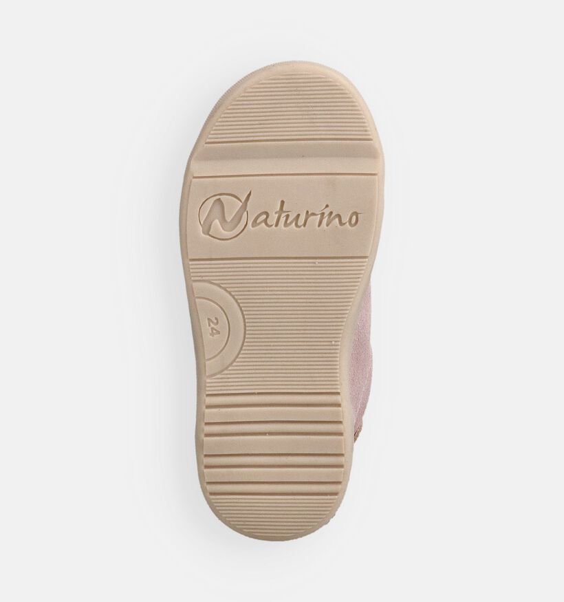Naturino Eindhoven 2 VL. Suede Embroidery Roze Sneakers voor meisjes (372213) - geschikt voor steunzolen