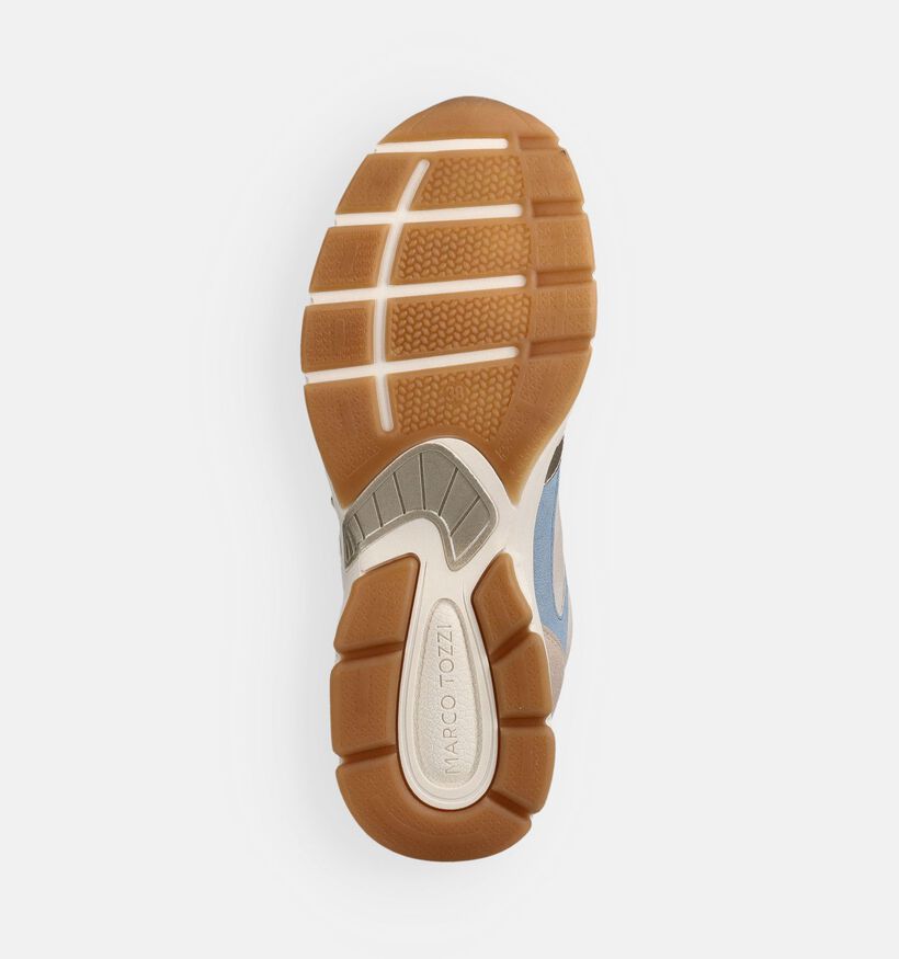 Marco Tozzi Baskets en Beige/Bleu pour femmes (367940) - pour semelles orthop&eacute;diques