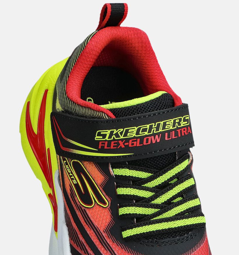 Skechers Flex Glow Ultra Baskets basses en Rouge pour filles, gar&ccedil;ons (367531) - pour semelles orthop&eacute;diques