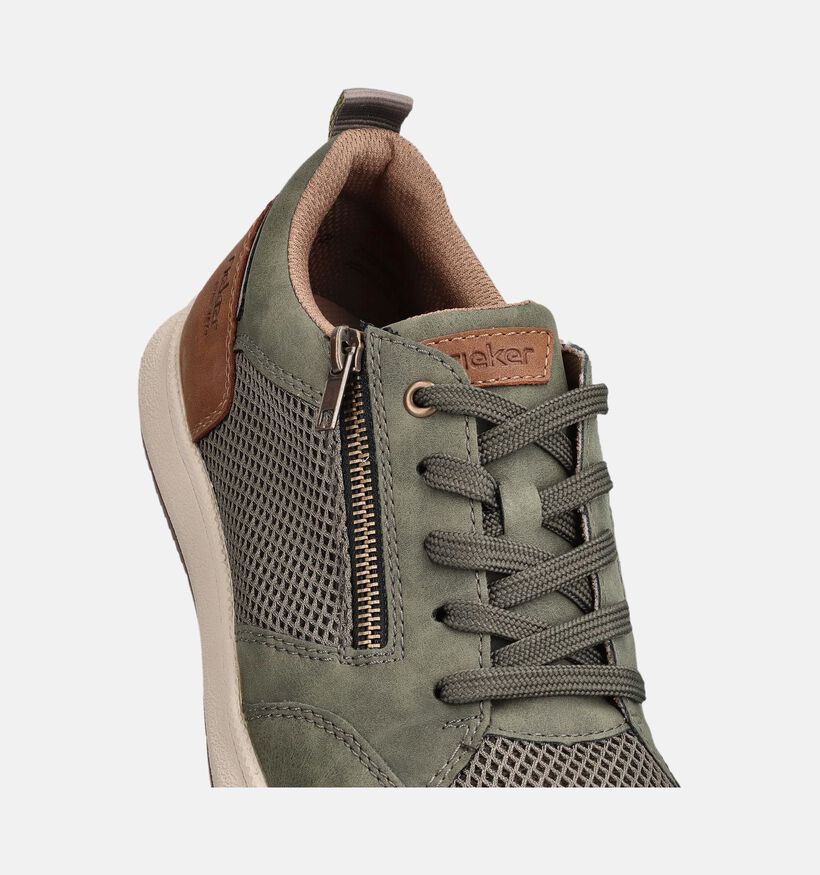 Rieker Kakigroene Sneakers voor heren (367583) - geschikt voor steunzolen