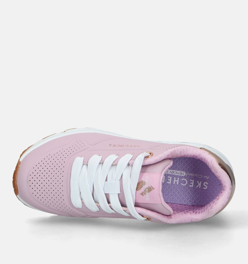 Skechers Uno Gen1 Shimmer Away Roze Sneakers voor meisjes (334313)