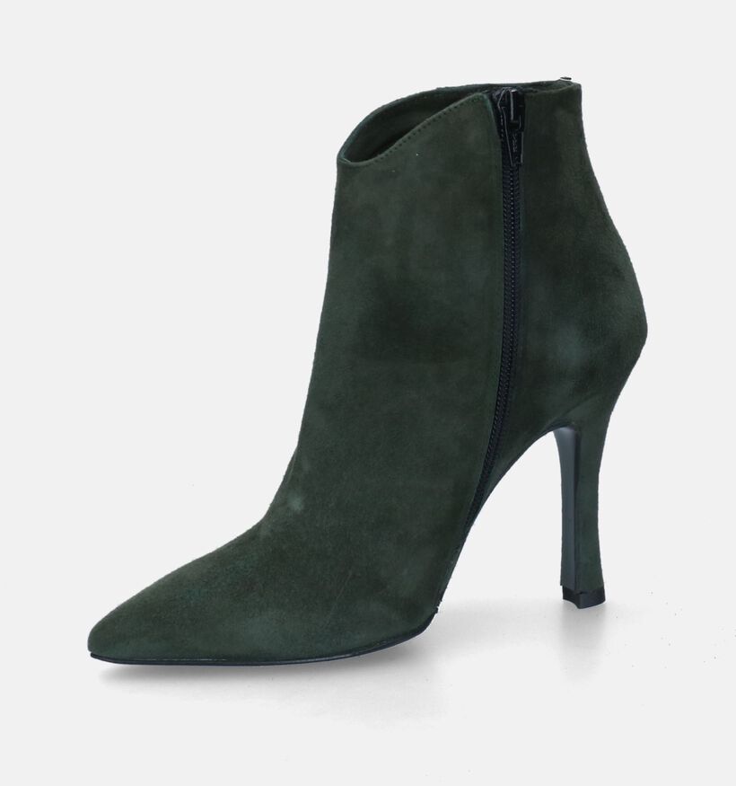 Cristian Daniel Bottines à talons en Vert kaki pour femmes (317501)