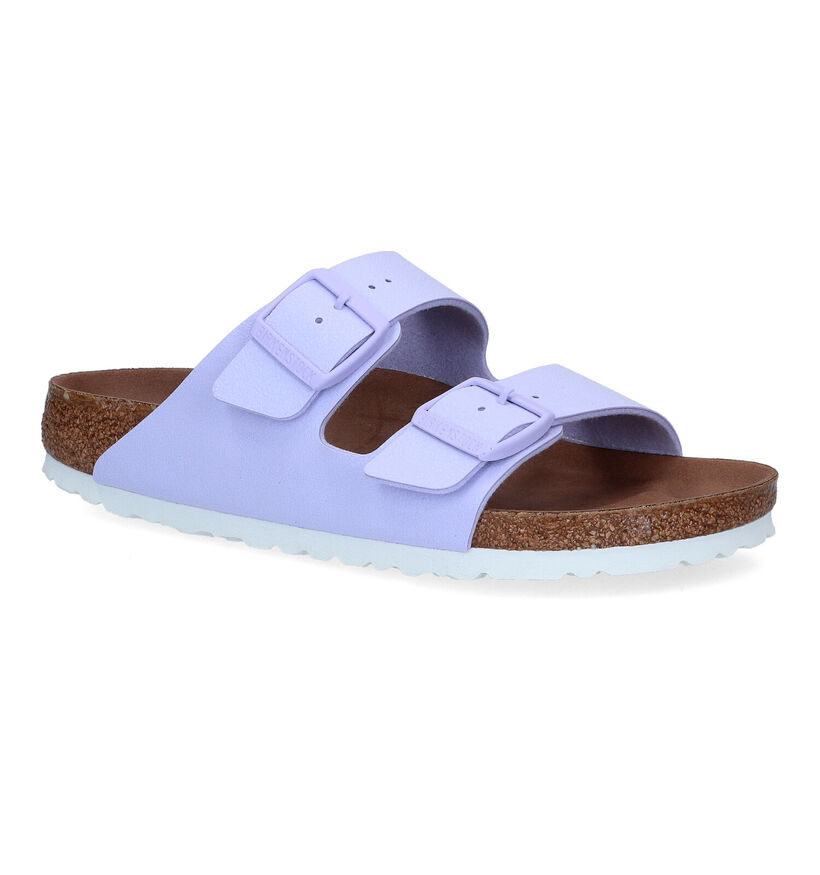 Birkenstock Arizona Zwarte Slippers in kunstleer (294826)
