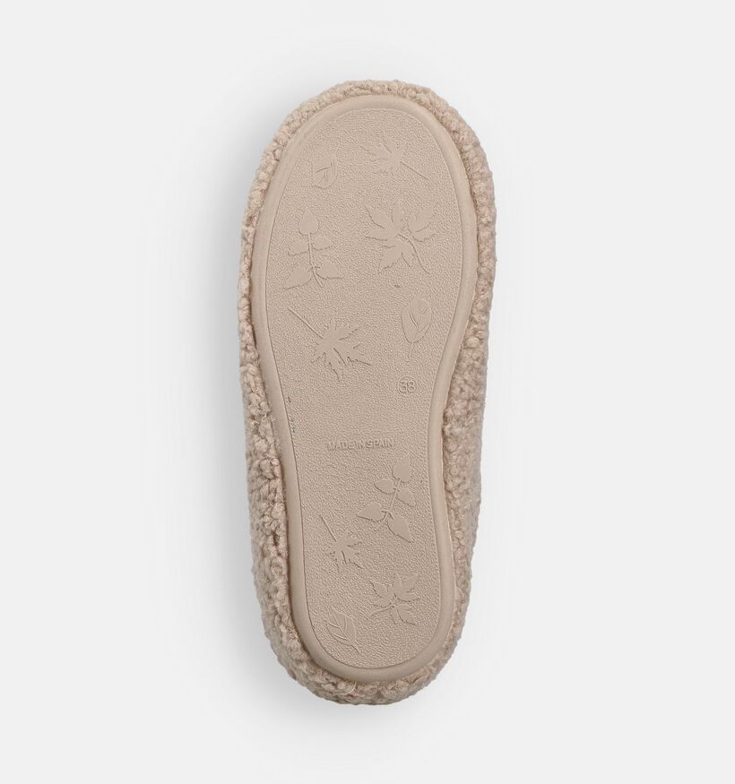 River Woods Beige Pantoffels Teddy voor dames (381123) - geschikt voor steunzolen