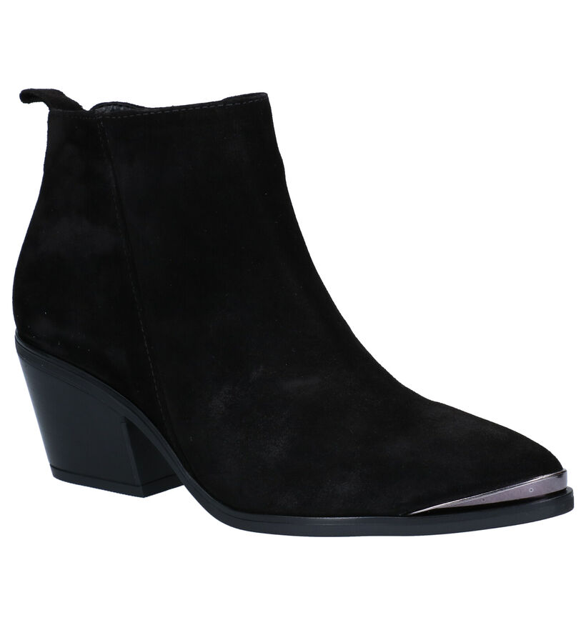 Gabor Santiags en Noir en nubuck (283526)