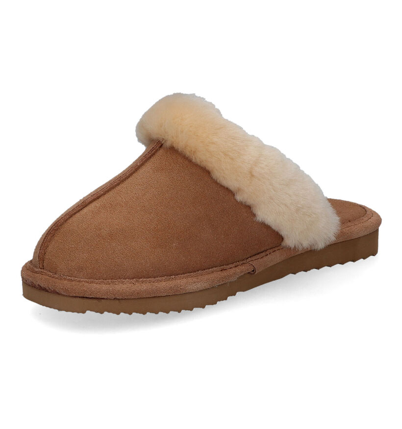Warmbat Lismore Bruine Wollen Pantoffels voor dames (329914)