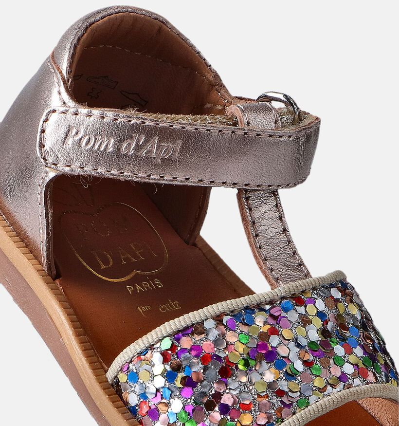 Pom d'Api Poppy Tao Easy Sandales pour bébé en Or rose pour filles (354623)